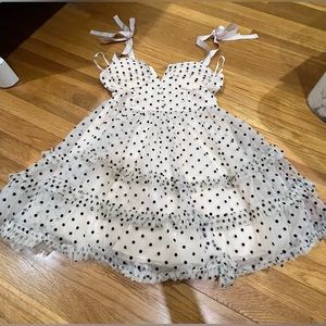 SHEIN pink and black polka dot dress